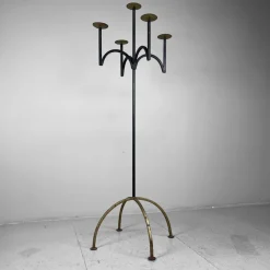 Pamono Tall Wrought Iron Candleholder, 1970s><noscript><img width=