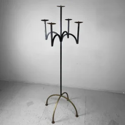 Pamono Tall Wrought Iron Candleholder, 1970s><noscript><img width=