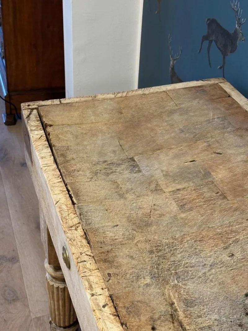 Pamono Tan Beech Butcher Table> Worktables & Workbenches