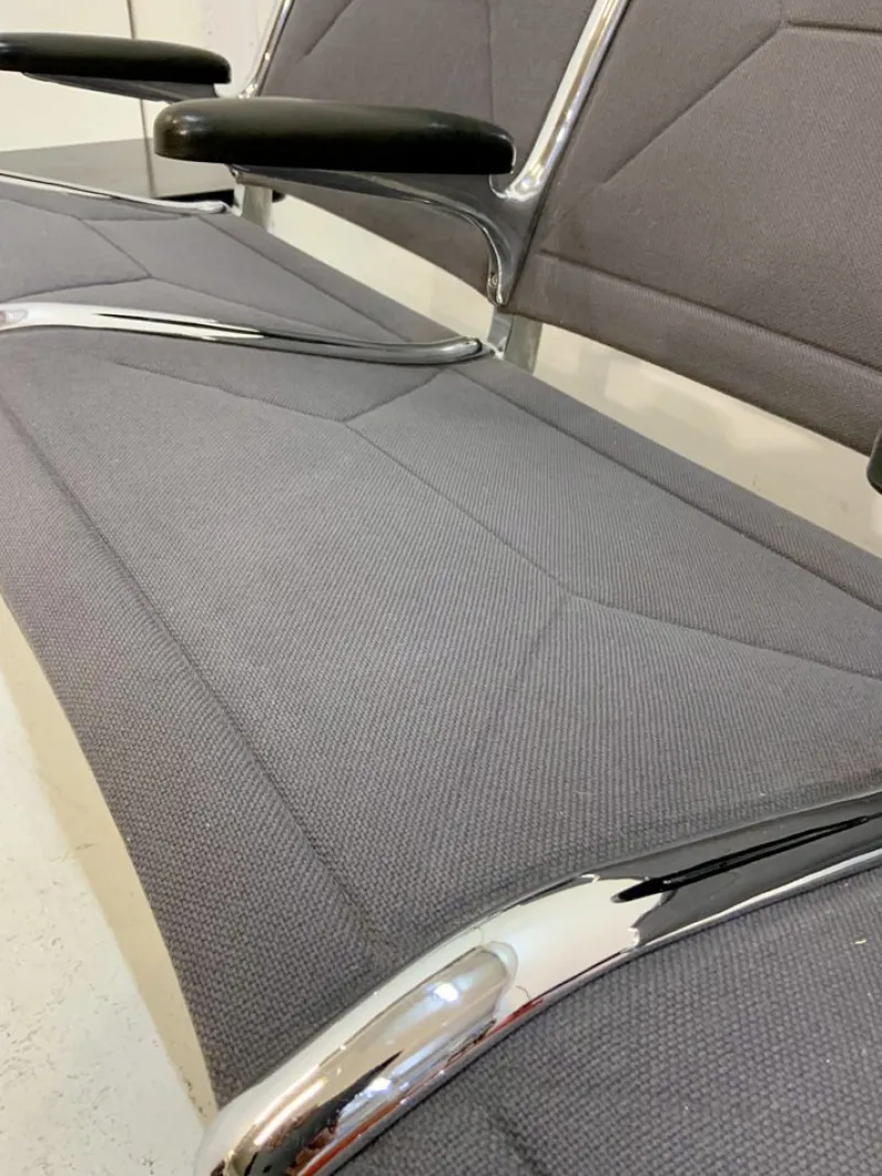 New Pamono Tandem Sling Airport Seat Bench with Table by Charles & Ray Eames for Herman Miller, 1960s, USA