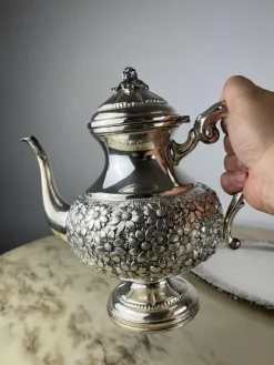 Online Pamono Tea and Coffee Service & Tray in 800 Silver, Italy, 1980s, Set of 5