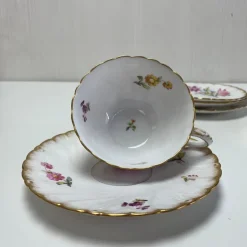 Discount Pamono Tea Cups in French Porcelain, Set of 6