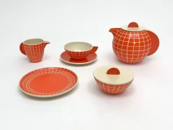 Pamono Tea Service for 12 by Rometti di Umbertide S.A.C.R.U., 1930s, Set of 39> Dinnerware Accessories