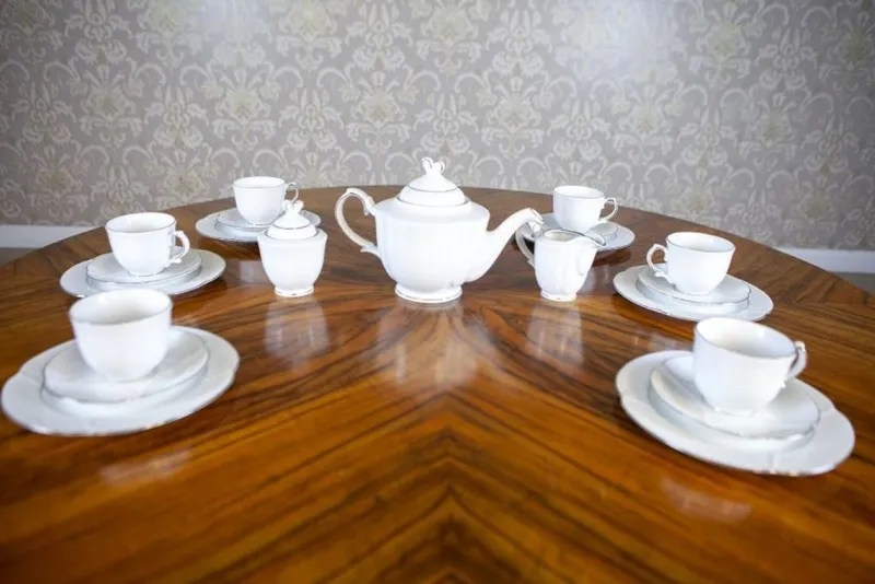 Pamono Tea Service for Six People from Bogucice Porcelain, Set of 21> Tabletop|Coffee & Tea Service