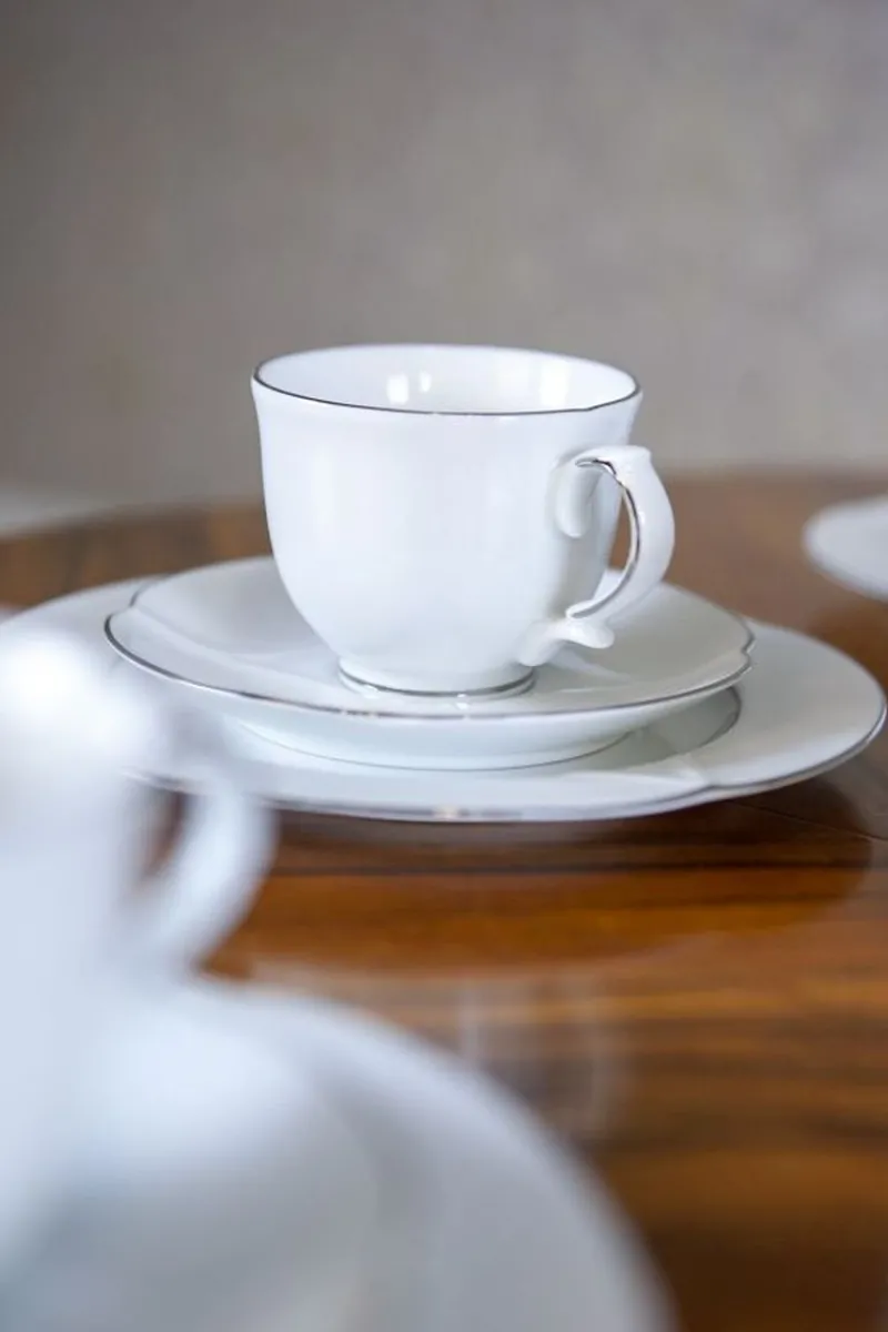 Pamono Tea Service for Six People from Bogucice Porcelain, Set of 21> Tabletop|Coffee & Tea Service