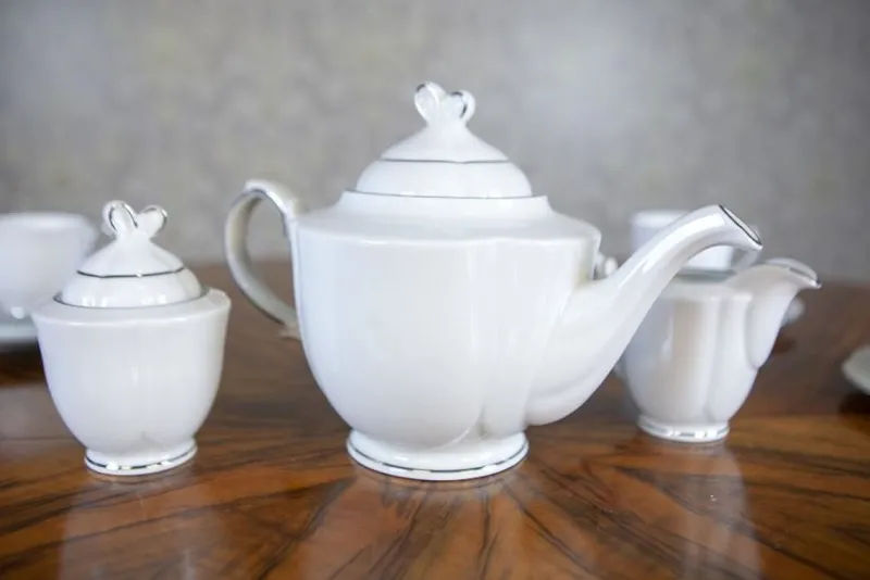 Pamono Tea Service for Six People from Bogucice Porcelain, Set of 21> Tabletop|Coffee & Tea Service
