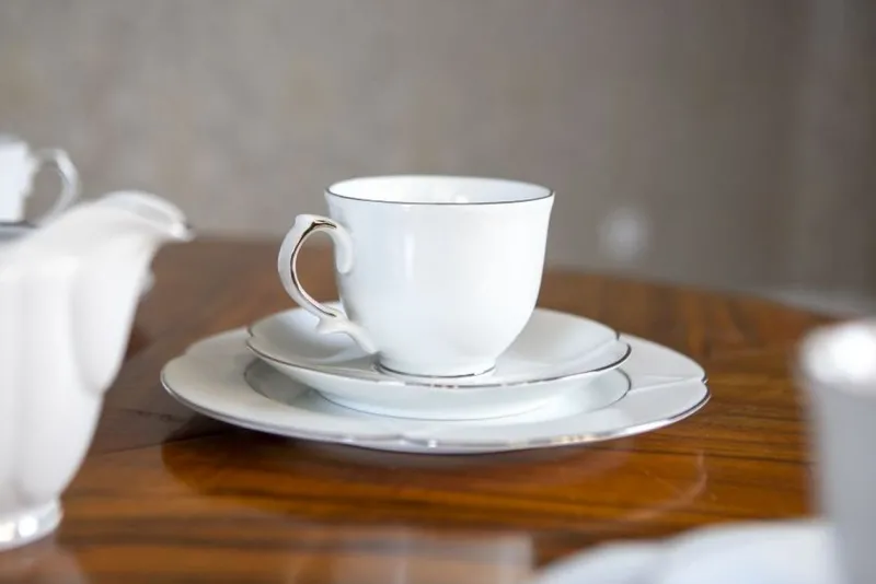 Pamono Tea Service for Six People from Bogucice Porcelain, Set of 21> Tabletop|Coffee & Tea Service
