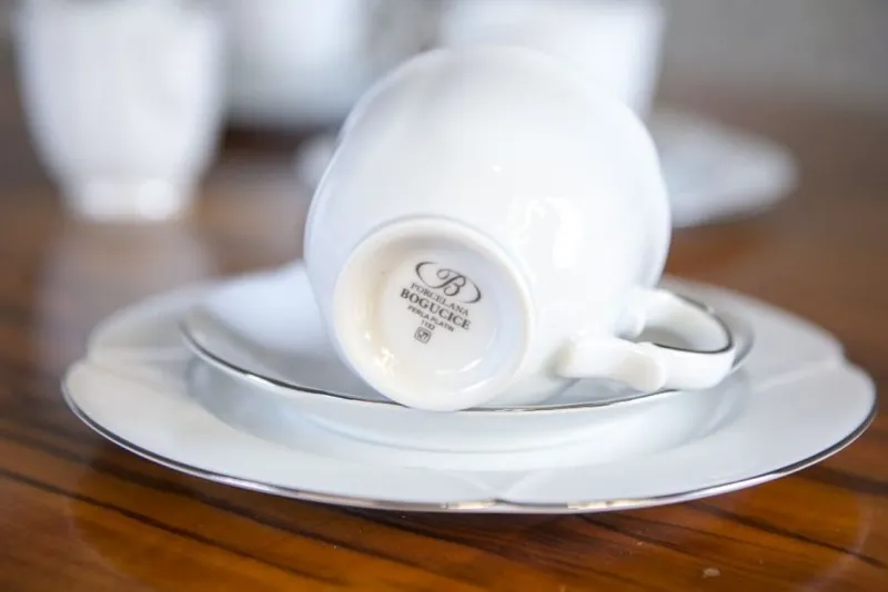 Pamono Tea Service for Six People from Bogucice Porcelain, Set of 21> Tabletop|Coffee & Tea Service