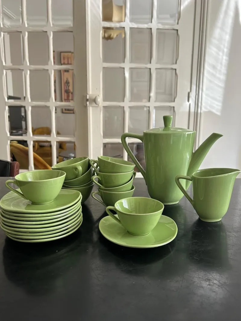 Outlet Pamono Tea Service from Saint Clément, 1950s, Set of 22