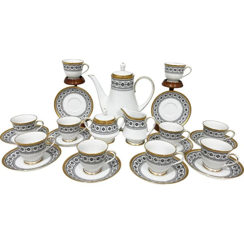 Pamono Tea Set in Scheherazade Pattern attributed to Noritake, Japan, 1960s, Set of 23> Coffee & Tea Service
