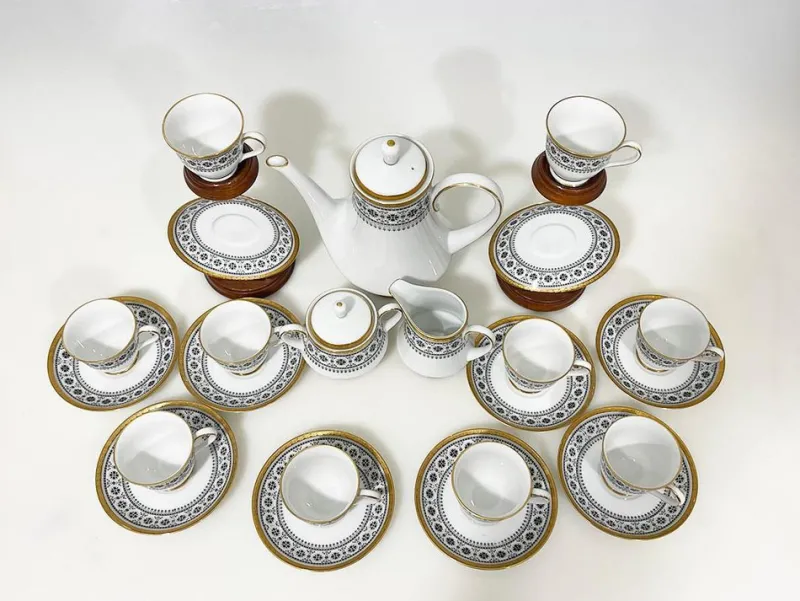Pamono Tea Set in Scheherazade Pattern attributed to Noritake, Japan, 1960s, Set of 23> Coffee & Tea Service