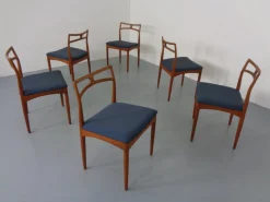 Pamono Teak & Kvadrat Hallingdal Model 94 Dining Chairs by Johannes Andersen for Christian Linneberg, 1960s, Set of 6> Side Chairs & Dining Chairs