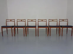 Pamono Teak & Kvadrat Hallingdal Model 94 Dining Chairs by Johannes Andersen for Christian Linneberg, 1960s, Set of 6> Side Chairs & Dining Chairs