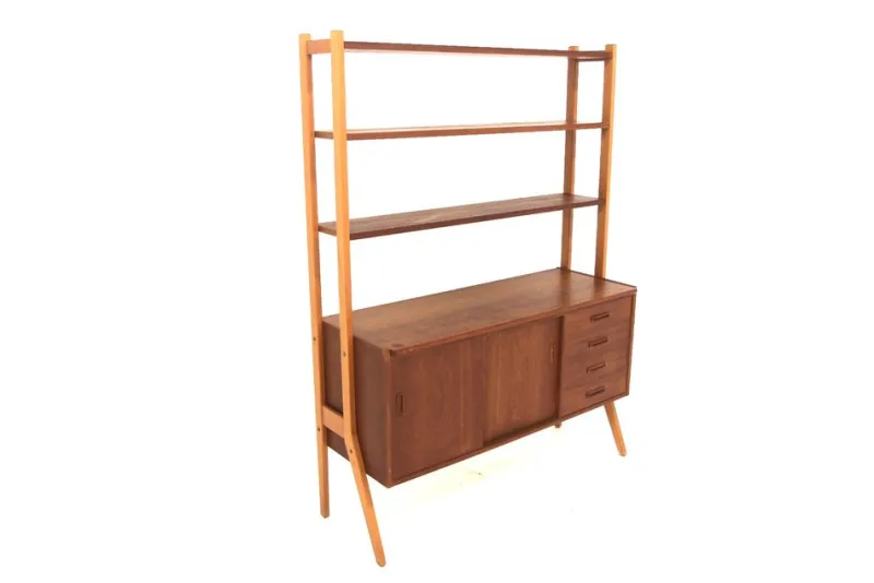 Pamono Teak and Beech Secretary, Sweden, 1960s> Secretaires