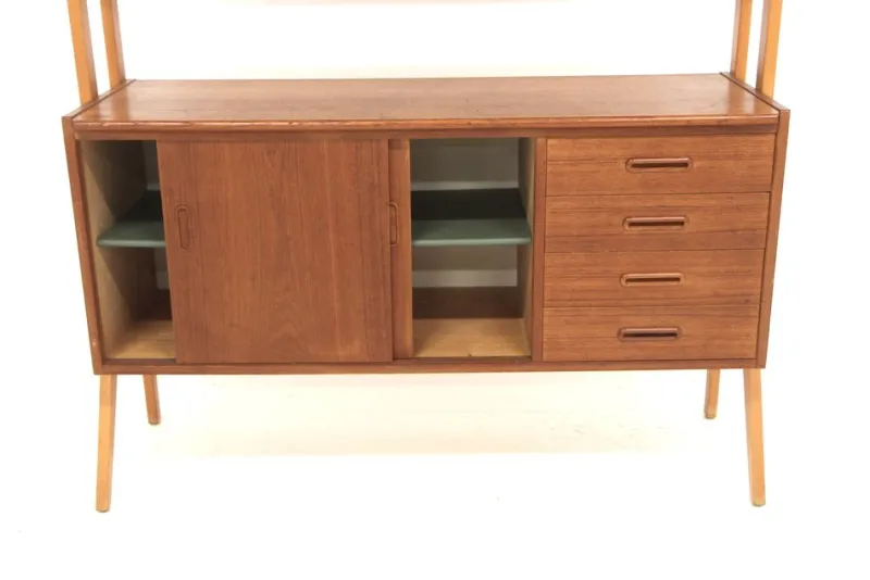 Pamono Teak and Beech Secretary, Sweden, 1960s> Secretaires