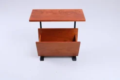 New Pamono Teak and Black Magazine Rack by Cees Braakman for Pastoe, 1950s
