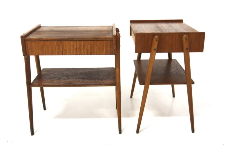 Sale Pamono Teak Bedside Tables from Carlström, Sweden, 1960s, Set of 2