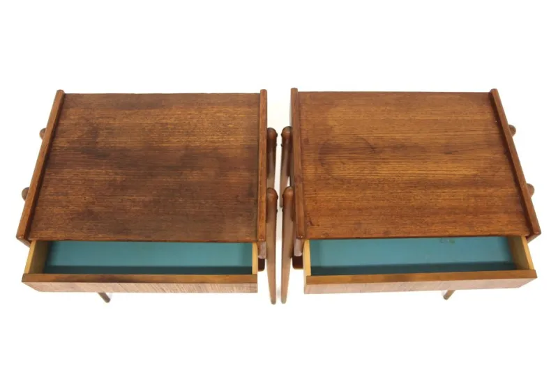 Sale Pamono Teak Bedside Tables from Carlström, Sweden, 1960s, Set of 2