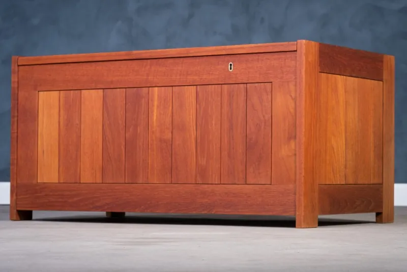 Pamono Teak Chest by O. Schjøll & B. K. for Randers Møbelfabrik, Denmark, 1960s> Dressers, Commodes & Chests