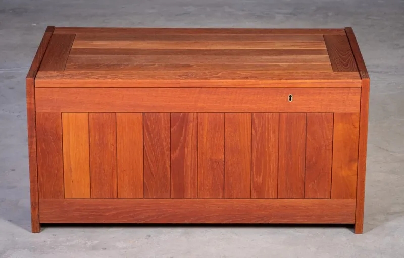 Pamono Teak Chest by O. Schjøll & B. K. for Randers Møbelfabrik, Denmark, 1960s> Dressers, Commodes & Chests