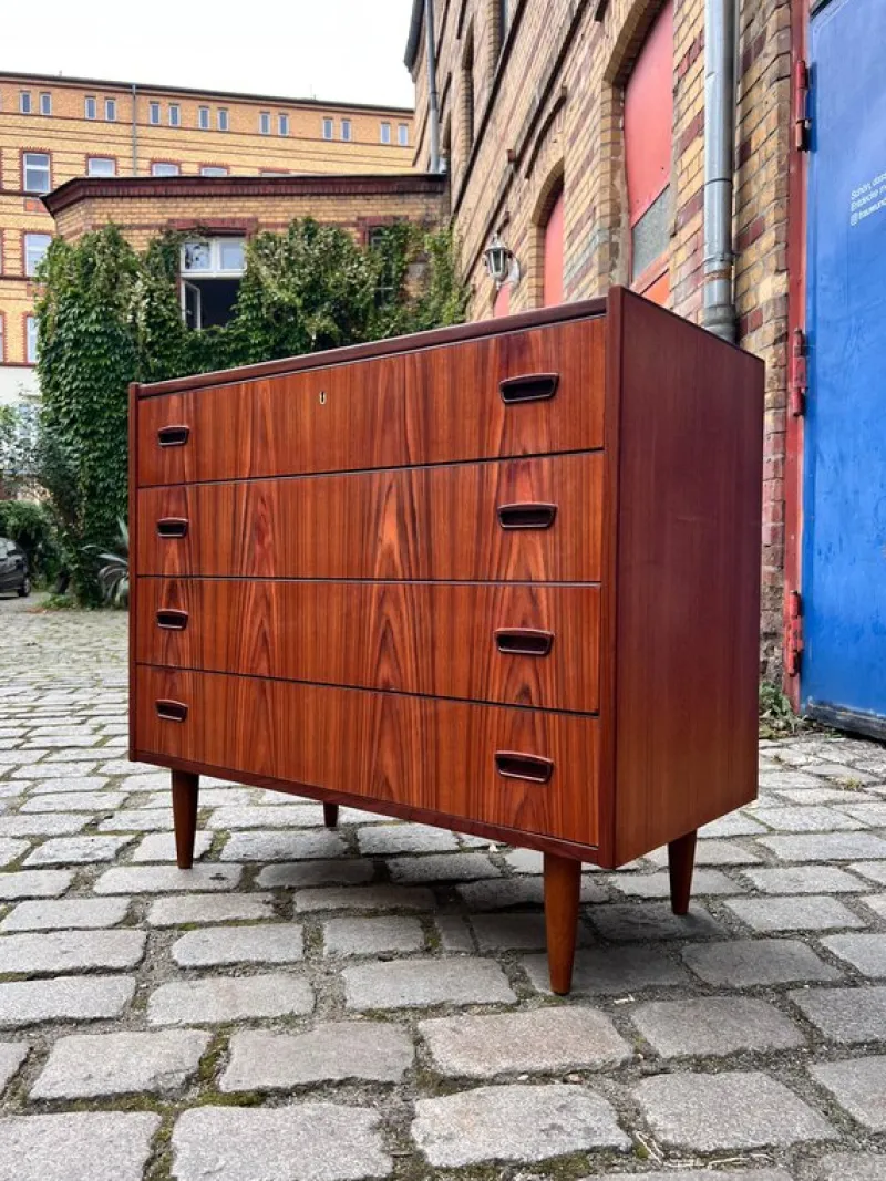 Outlet Pamono Teak Chest of Drawers, Denmark