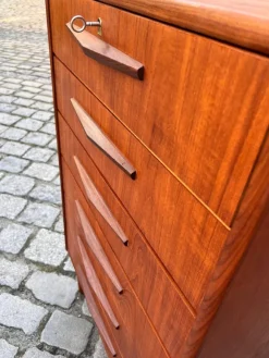 Sale Pamono Teak Chest of Drawers with Lock, Denmark