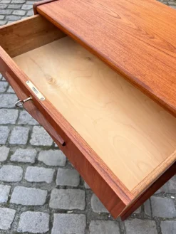 Sale Pamono Teak Chest of Drawers with Lock, Denmark