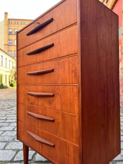 Sale Pamono Teak Chest of Drawers with Lock, Denmark