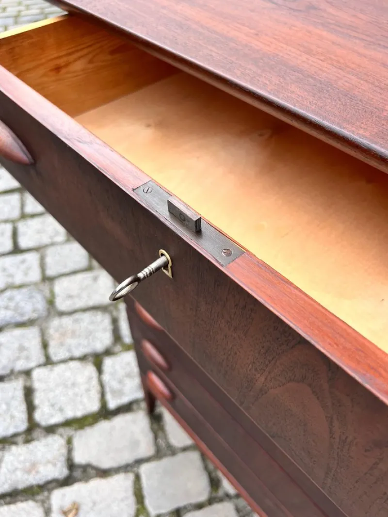 Discount Pamono Teak Chest of Drawers with Lock, Denmark