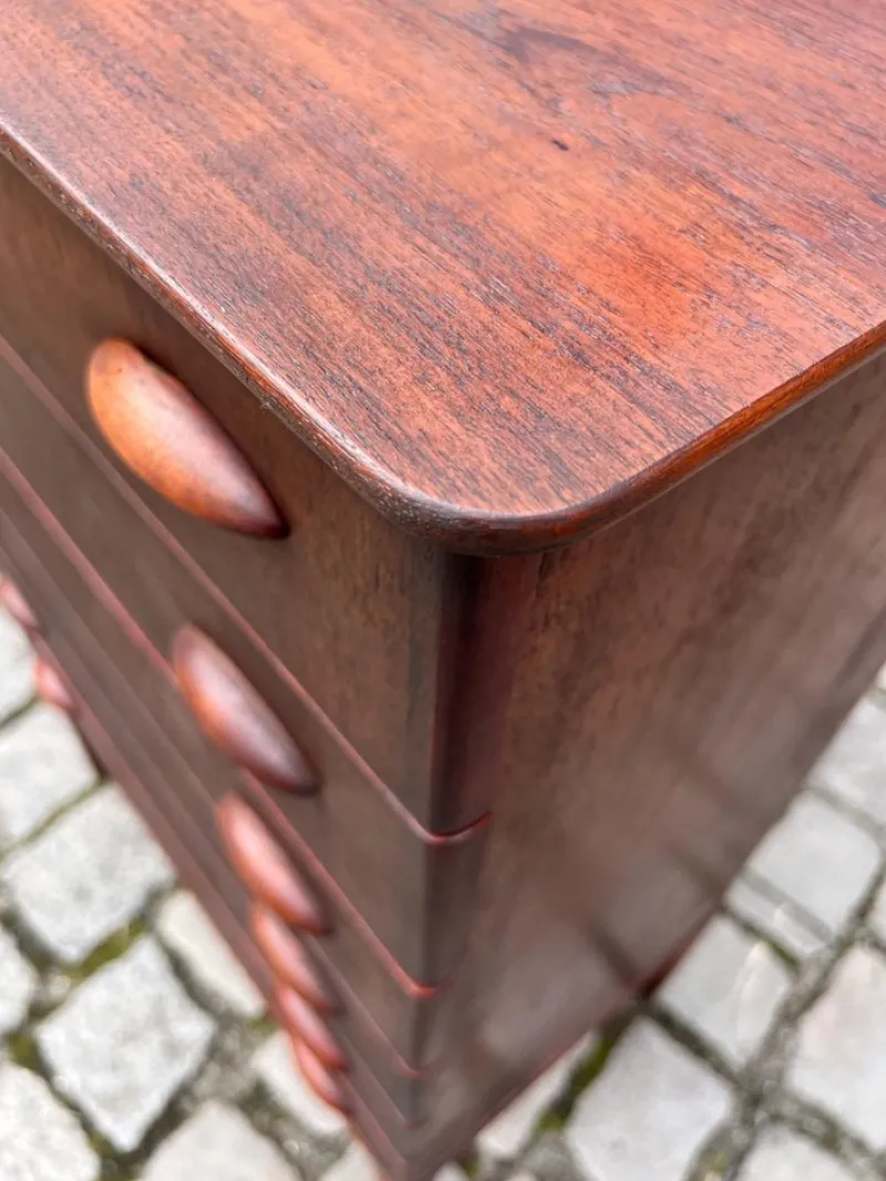 Discount Pamono Teak Chest of Drawers with Lock, Denmark