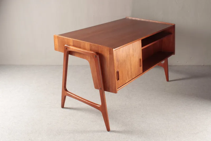 New Pamono Teak Desk by Arne Wahl Iversen for O.M.F., 1960s