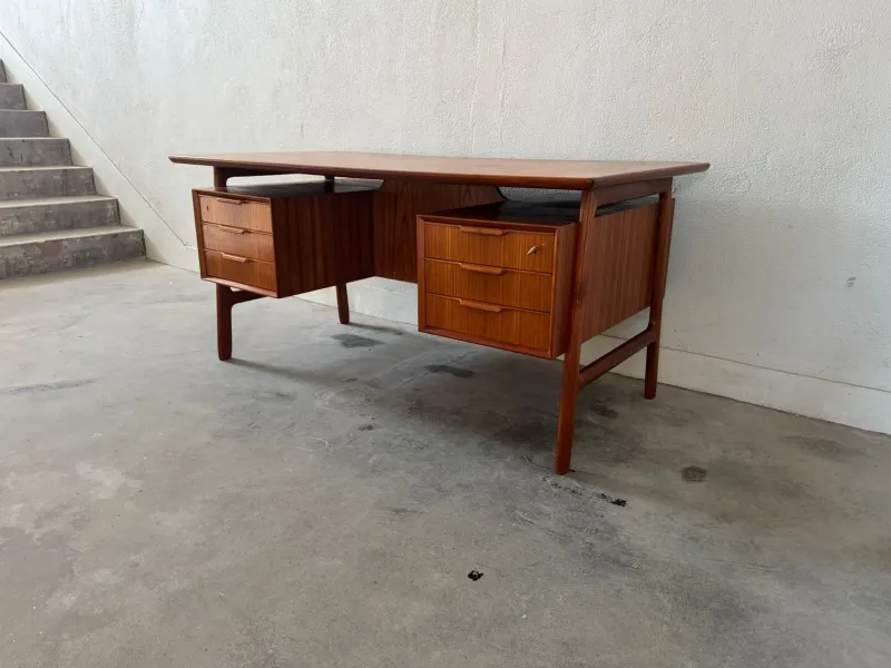 Pamono Teak Desk by Gunni Omann for Omann Jun, 1960s> Desks