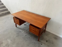 Pamono Teak Desk by Gunni Omann for Omann Jun, 1960s><noscript><img width=