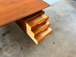 Pamono Teak Desk by Gunni Omann for Omann Jun, 1960s><noscript><img width=