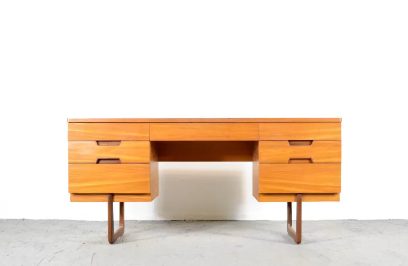 Online Pamono Teak Desk by Gunther Hoffstead for Uniflex, 1960s