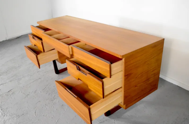 Online Pamono Teak Desk by Gunther Hoffstead for Uniflex, 1960s