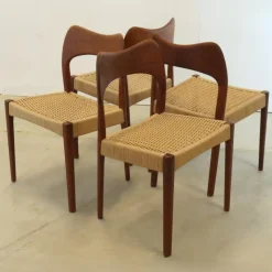 Sale Pamono Teak Dining Chairs by Niels Otto Møller for J.L. Møllers, Denmark, 1960s