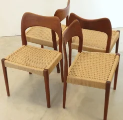 Sale Pamono Teak Dining Chairs by Niels Otto Møller for J.L. Møllers, Denmark, 1960s