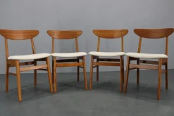 Pamono Teak Dining Chairs from Fastrup, Denmark, 1960s, Set of 5> Side Chairs & Dining Chairs