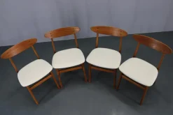 Pamono Teak Dining Chairs from Fastrup, Denmark, 1960s, Set of 5><noscript><img width=