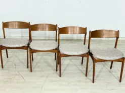 Sale Pamono Teak Dining Chairs, Set of 4