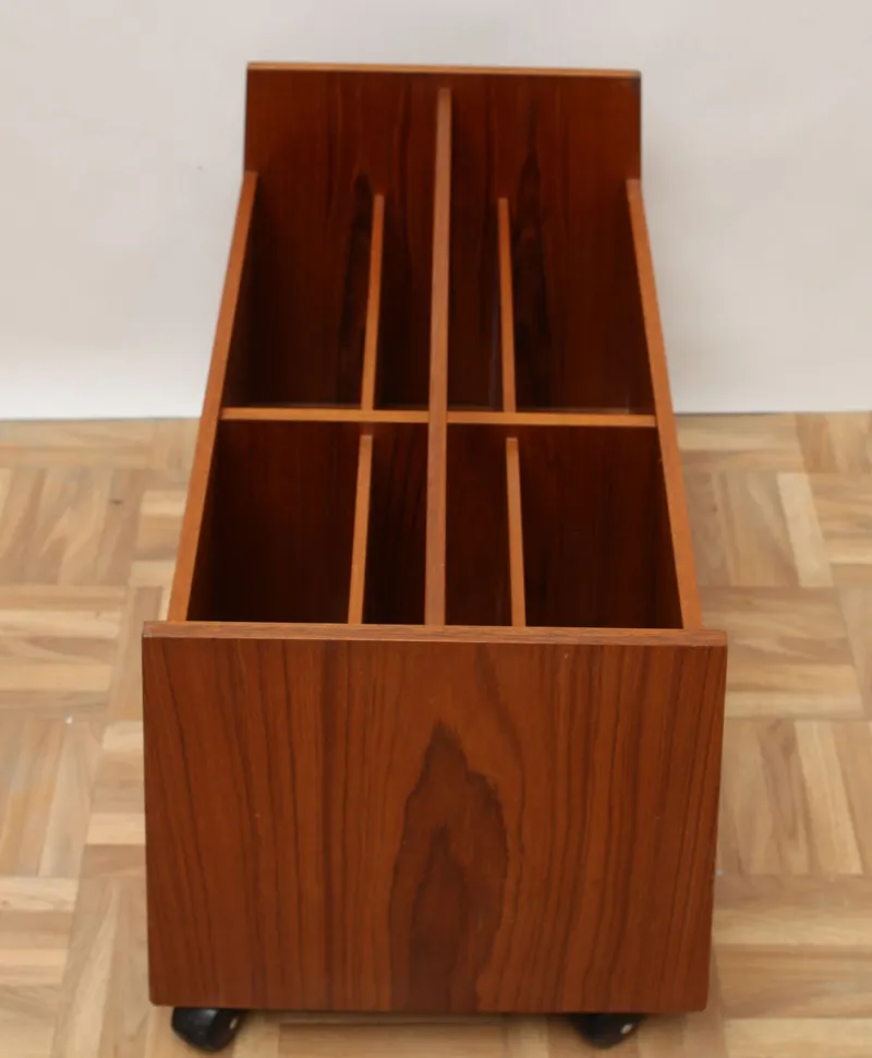 Pamono Teak Magazine Rack by Rolf Hesland for Bruksbo, 1960s> Magazine Racks