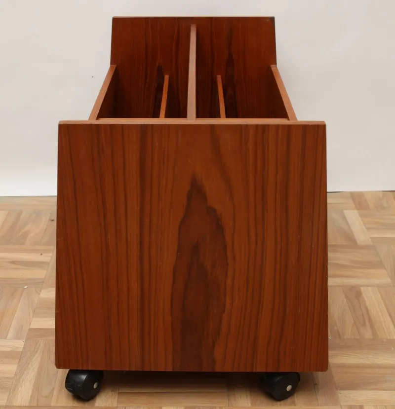 Pamono Teak Magazine Rack by Rolf Hesland for Bruksbo, 1960s> Magazine Racks