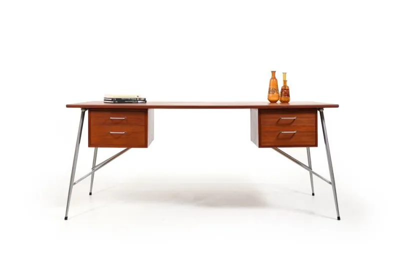 Sale Pamono Teak Model 202 Desk by Børge Mogensen, 1950s