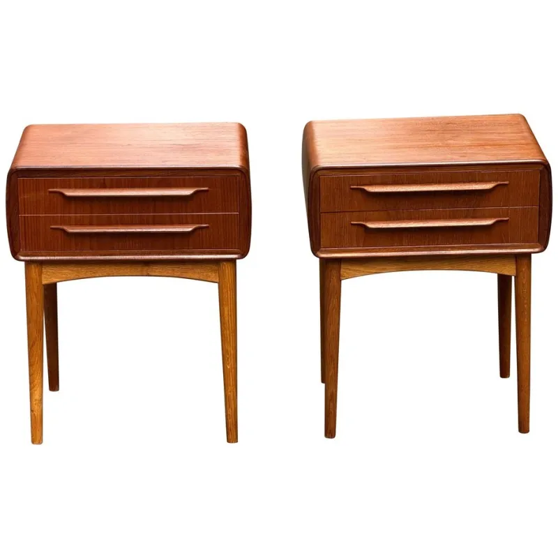 Sale Pamono Teak Nightstands with Oak Legs attributed to Johannes Andersen, 1964, Set of 2