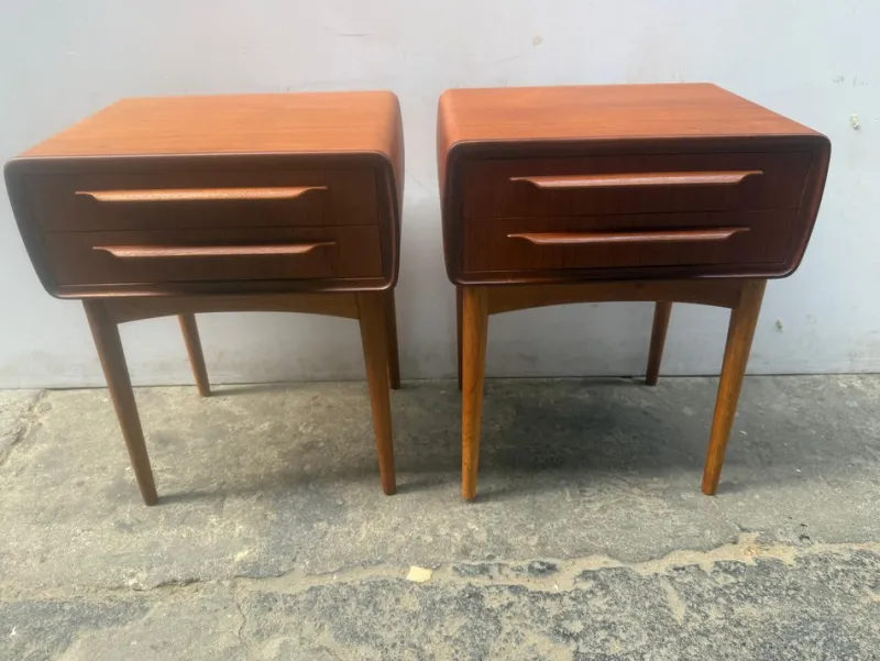Sale Pamono Teak Nightstands with Oak Legs attributed to Johannes Andersen, 1964, Set of 2