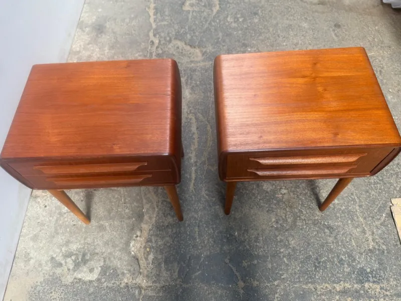 Sale Pamono Teak Nightstands with Oak Legs attributed to Johannes Andersen, 1964, Set of 2