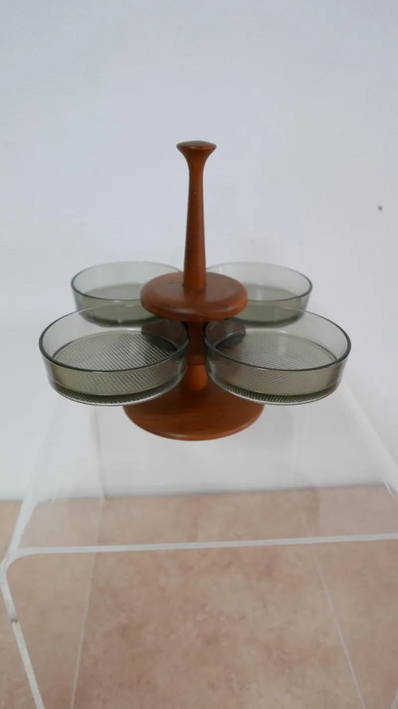 Online Pamono Teak Rotating Lazy Susan from Digsmed, Denmark, 1970s