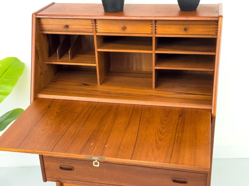 Pamono Teak Secretary Desk from Bernhard Pedersen & Søn, 1960s> Secretaires