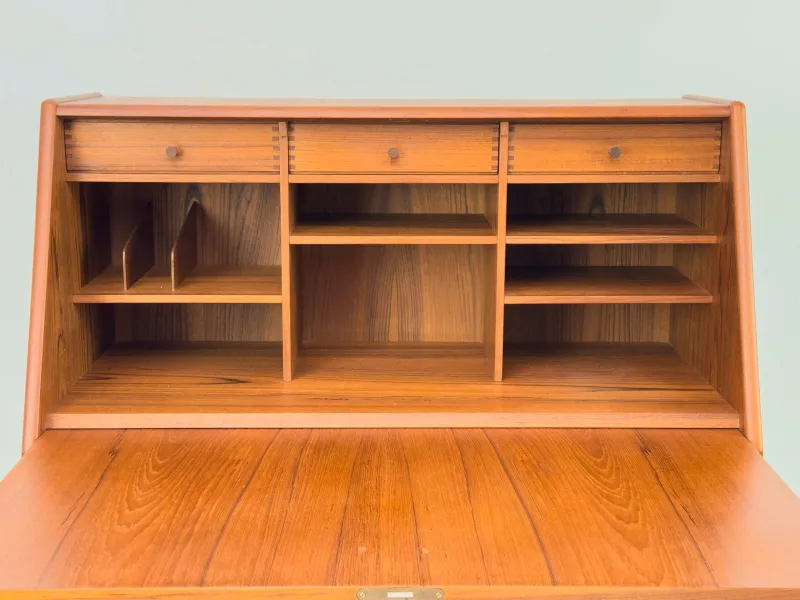 Pamono Teak Secretary Desk from Bernhard Pedersen & Søn, 1960s> Secretaires